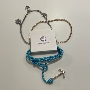 Gemma Simone nautical bracelet and 2 anklets